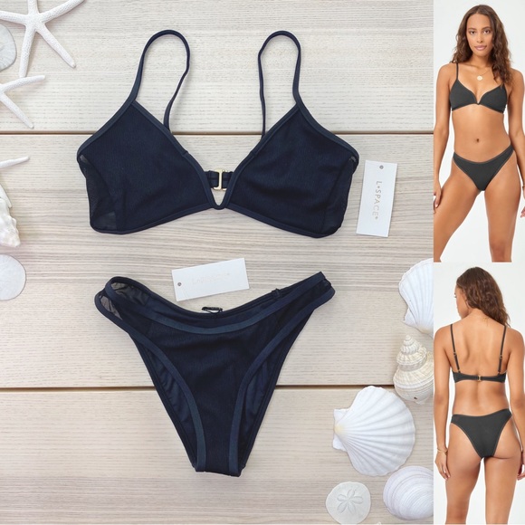 L*SPACE Mesh Bikini Set | Macey Top + Troy bottom | Size XS - Picture 1 of 6
